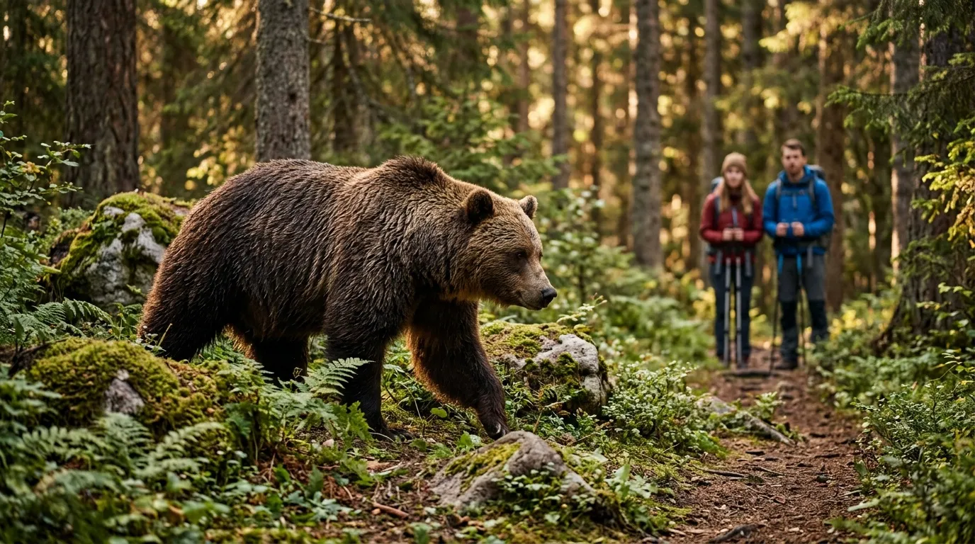 Ours observé par des randonneurs : comportement normal et espèce protégée