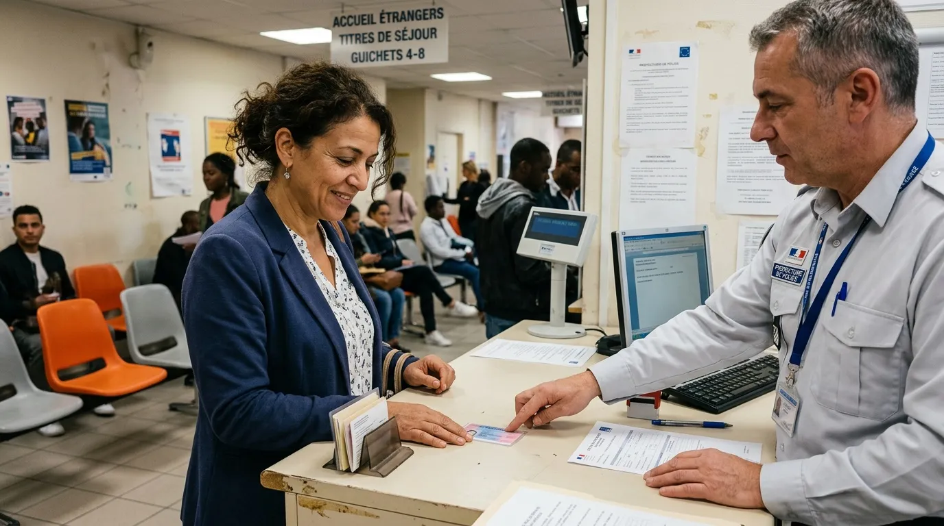 Remise de titre de séjour à la préfecture de Paris