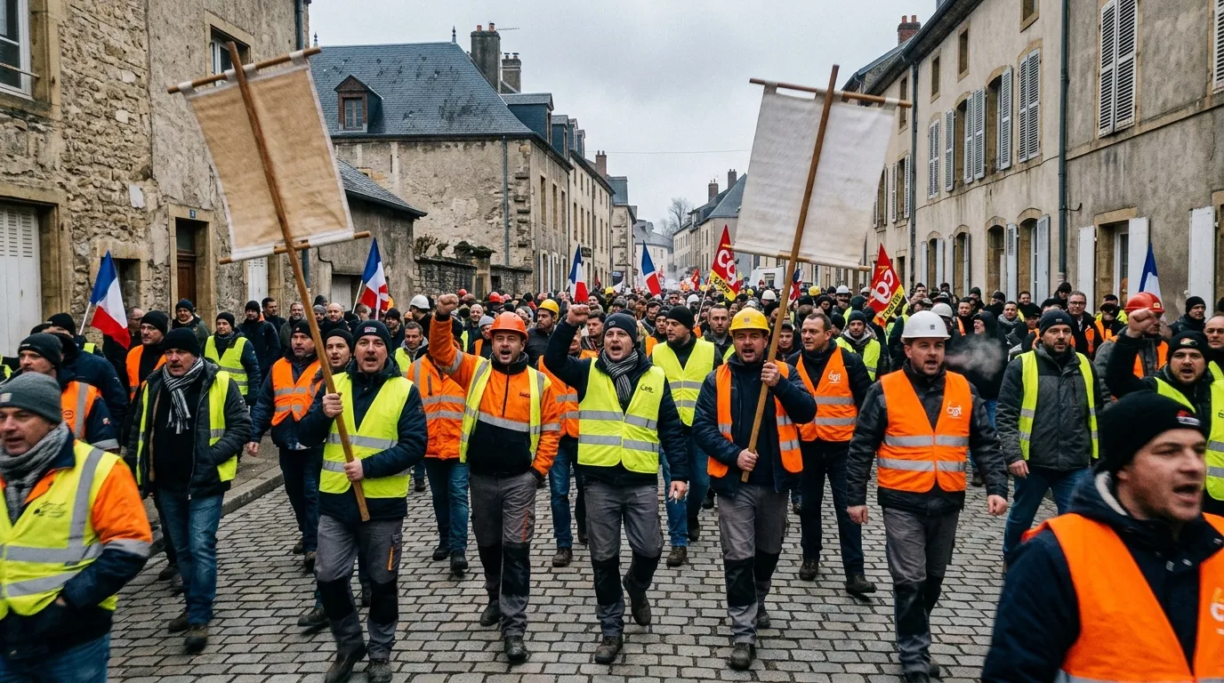 Électriciens et gaziers manifestent à Bar-le-Duc