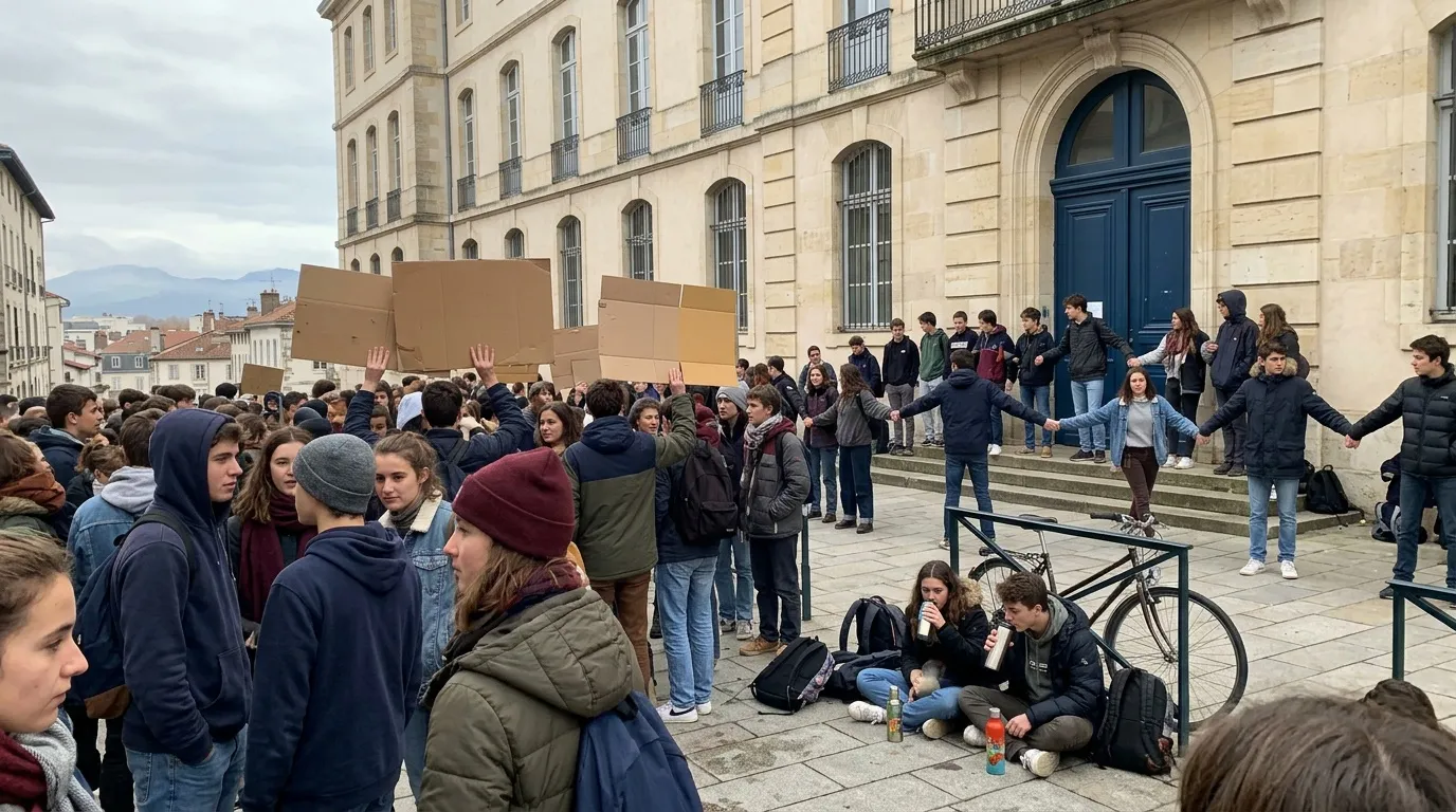 Blocage des lycées : manifestation à Bayonne